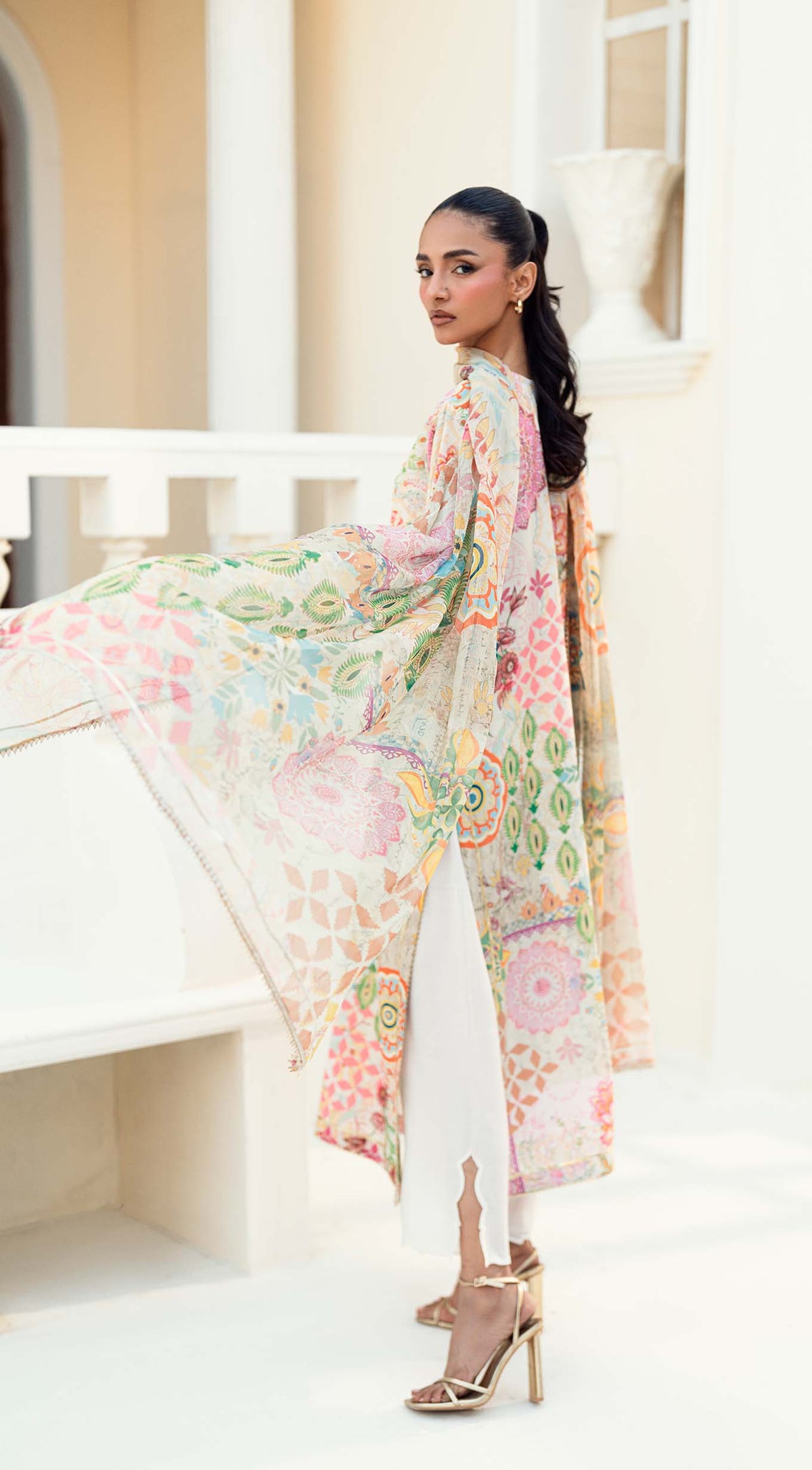 Esra | Printed Crepe Silk Cutdana Outfit | Sabeen Abbas
