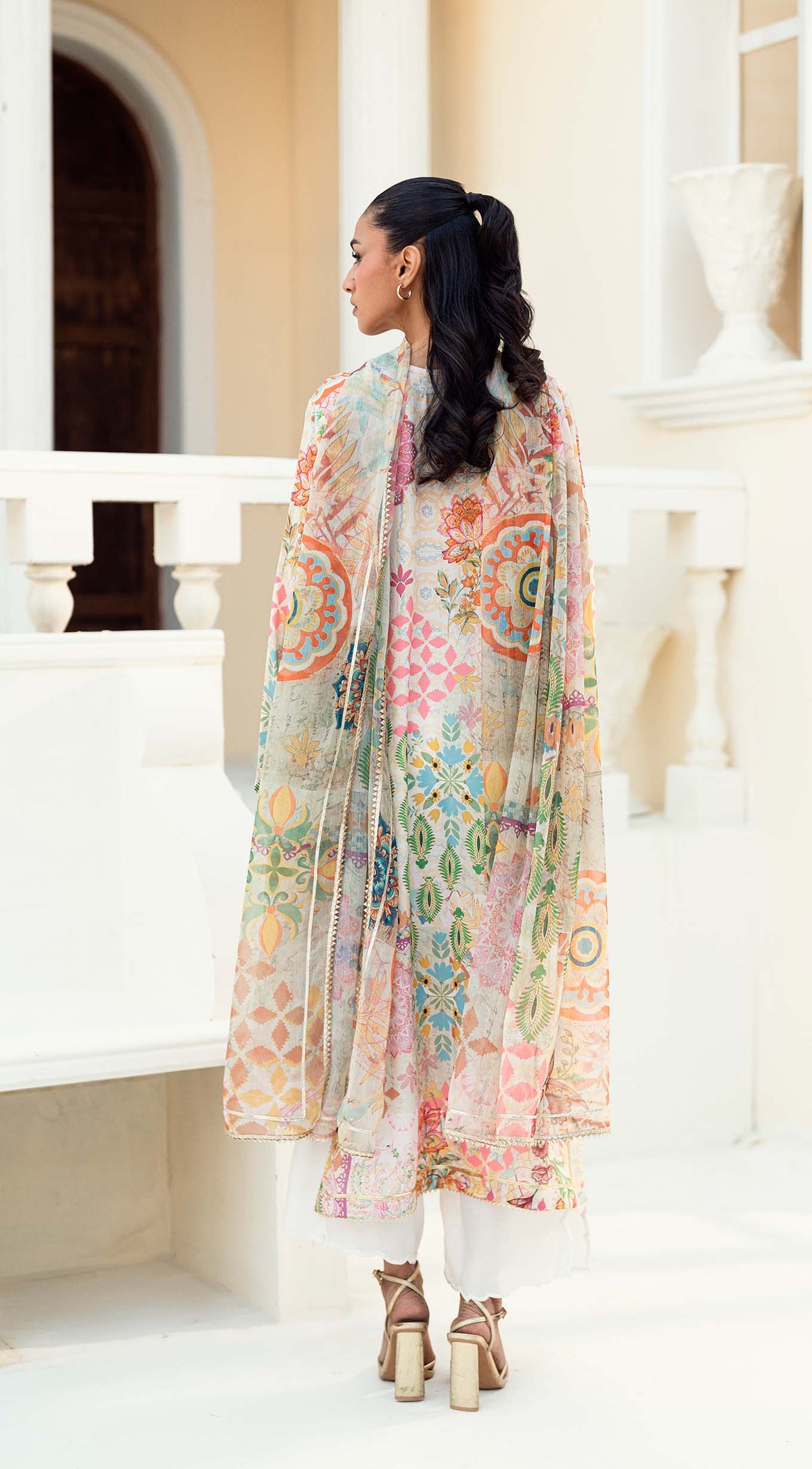 Esra | Printed Crepe Silk Cutdana Outfit | Sabeen Abbas