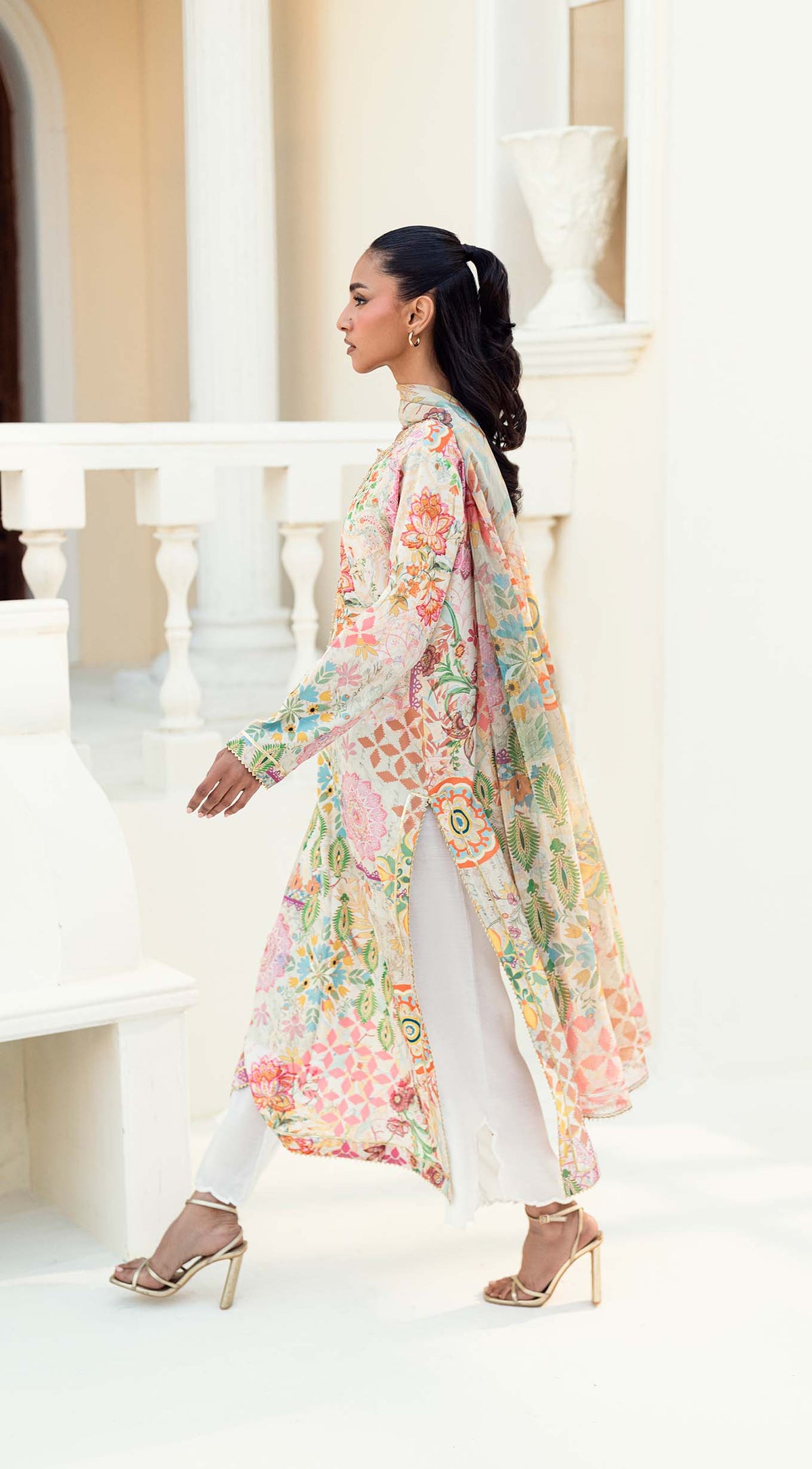 Esra | Printed Crepe Silk Cutdana Outfit | Sabeen Abbas